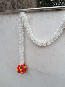 Toran valans yasemin Pom Pom bandbandarwal Pooja Mandir Holi noel kapı dekor kapı değerlik Toran Doo