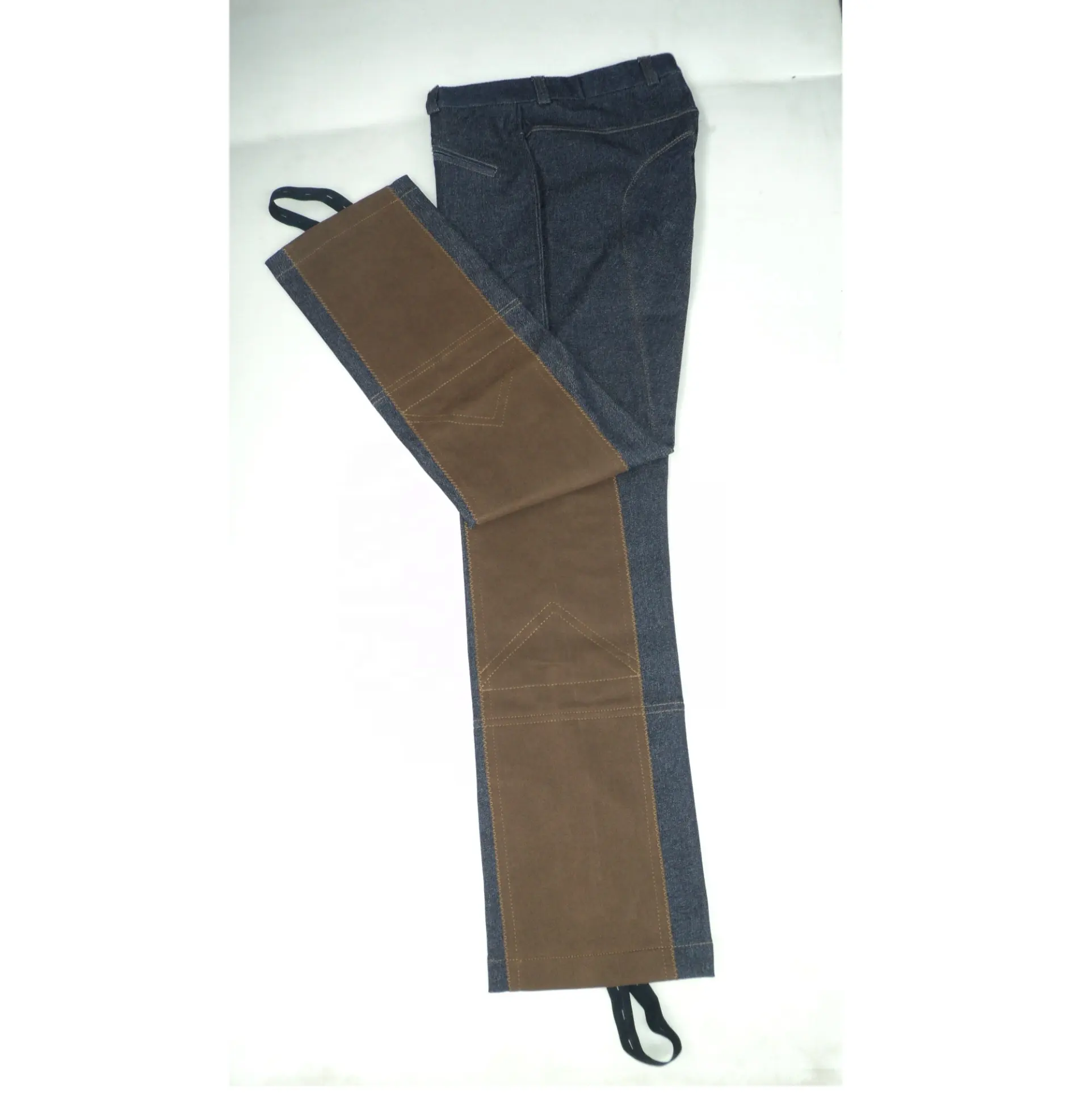 Pantaloni da equitazione JODHPUR con taglio a stivale in maglia di cotone leggero con seggiolino auto e toppa al ginocchio/pantaloni da equitazione dal DESIGN personalizzato