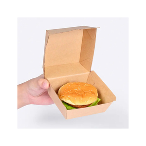 可回收设计纸盒纸板环保纸汉堡盒价格优惠 - Product Image 3