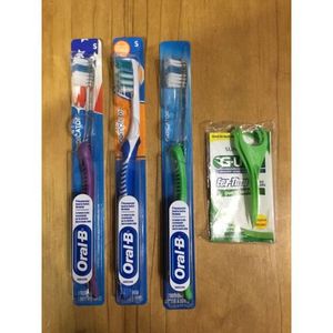 แปรงสีฟันไฟฟ้า1000 Oral B Pro แบบชาร์จได้สีน้ำเงินอมเขียวพร้อมหัวแปรง (4) หัวและกระเป๋าเดินทางทุกวัย - Product Image 3