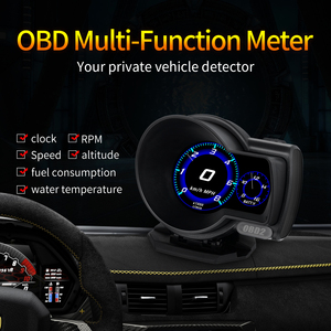 F8 tự động mét đa chức năng HEAD-up hiển thị HUD Đồng hồ tốc độ với 6 giao diện khác nhau OBD2 đo cho xe ô tô 1 năm bảo hành - Product Image 3