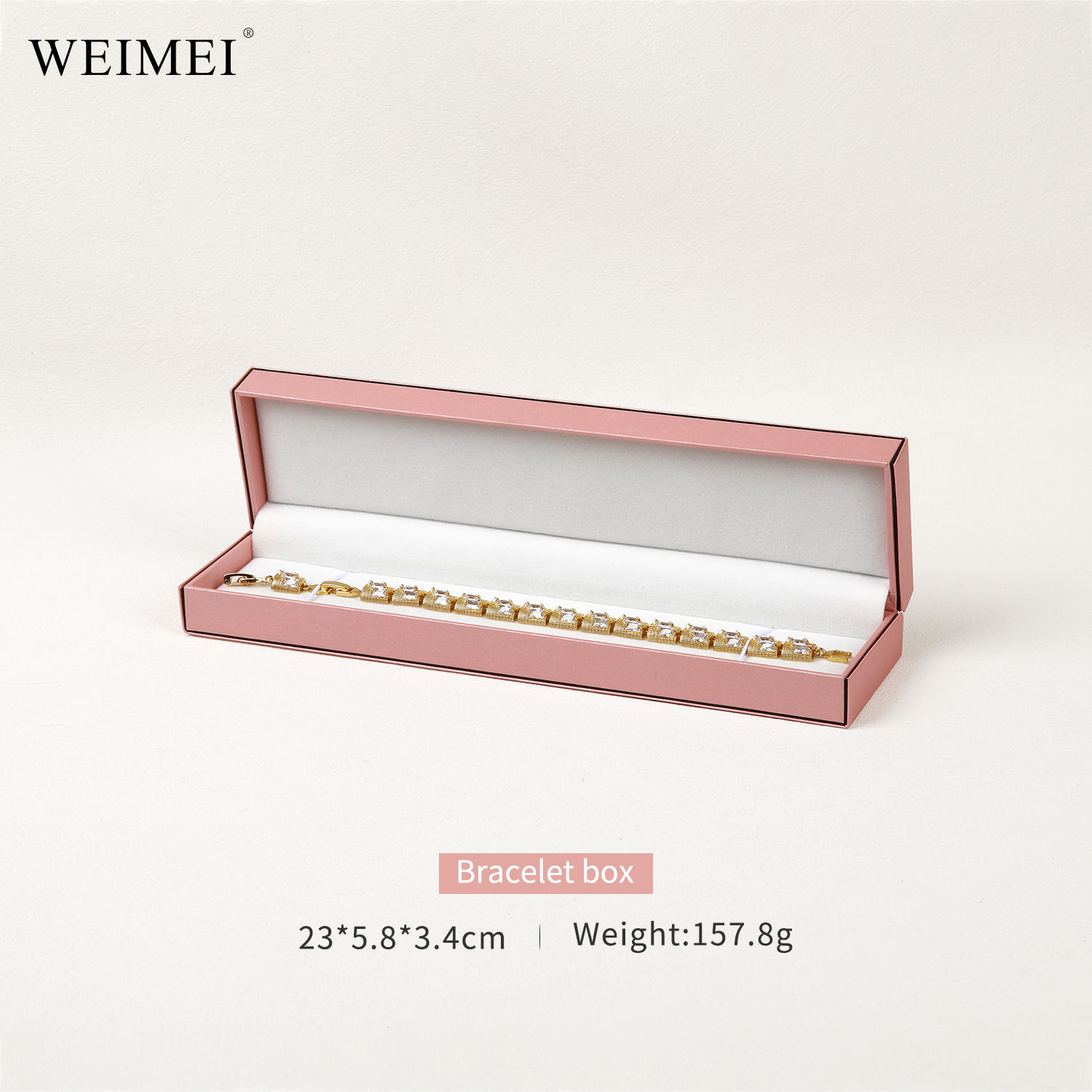 Bracelet boîte rose