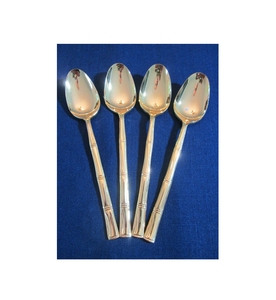 High Quality Brass Spoon Cutlery <strong>Bamboo</strong> Handle <strong>Excellent</strong> Quality Brass Cutlery Set for Eating Food for Sale in Low Price