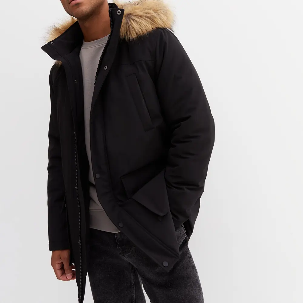 Giacca invernale traspirante di alta qualità OEM Factory giacca da uomo imbottita in piuma d'anatra calda giacche Parka solide