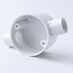 Vietnamese-Made PVC <strong>Two</strong>-Way Junction Box 20mm Size Rigid Accessory for Electrical Projects <strong>Conduits</strong> & Fittings