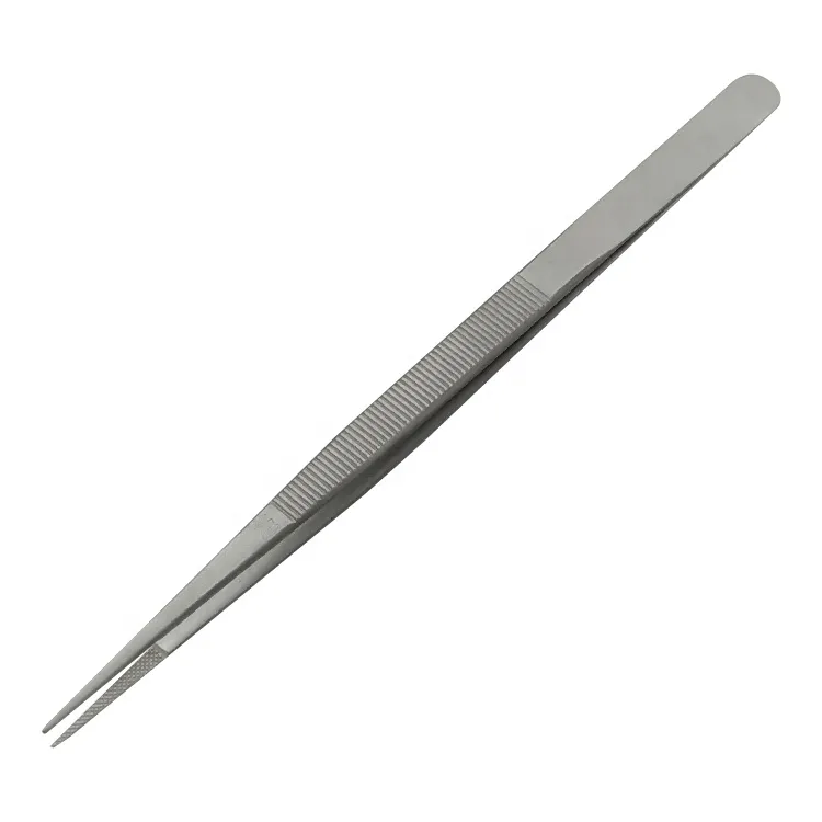 M Médio Aço Inoxidável Pinças Diamante Alta Qualidade Inox Jóias Pick up Ferramentas OEM Gemstone Tweezers