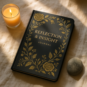 Labon เคสฟอยล์ฟอยล์สีทองลายดอกไม้สะท้อนและเข้าใจสมุดบันทึกลึกเพื่อความกระจ่างในการเจริญเติบโตและภูมิปัญญาส่วนตัว - Product Image 6