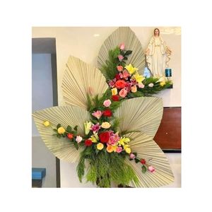 ヴィンテージの装飾的な結婚披露宴のための太陽の光の自然な色の手のひらの下で乾く最高の価格のヤシの葉 - Product Image 4