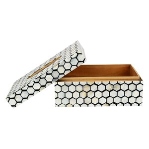 High Quality Handcrafted Natural Resin Crafts Facial Tissue Box <strong>Shell</strong> Inlay Decorative Paper Roll Artificial Wood Model <strong>Living</strong> - Product Image 5