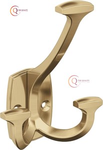 Colgador y ganchos de pared del dormitorio, ganchos para ropa de patrón único, ganchos y colgadores dobles de Color dorado para la organización de pared más vendida
