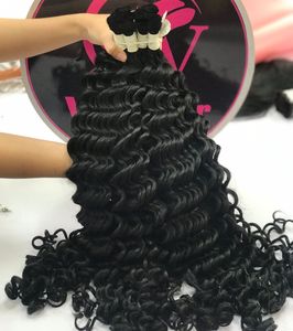 Üst derin dalga toplu sınıf Vietnam kalite toplu Remy saç ekleme 1B bakire manikür hizalanmış kıvırcık gevşek derin dalga tarzı - Product Image 3