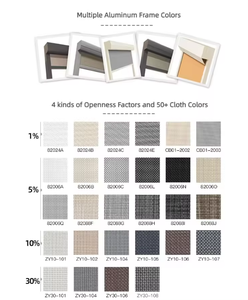 Outdoor Retractable Screen Motorized Blinds <strong>Shades</strong> Shutters Pergola Pull Down Screen <strong>Door</strong> Zip Screen - Product Image 5