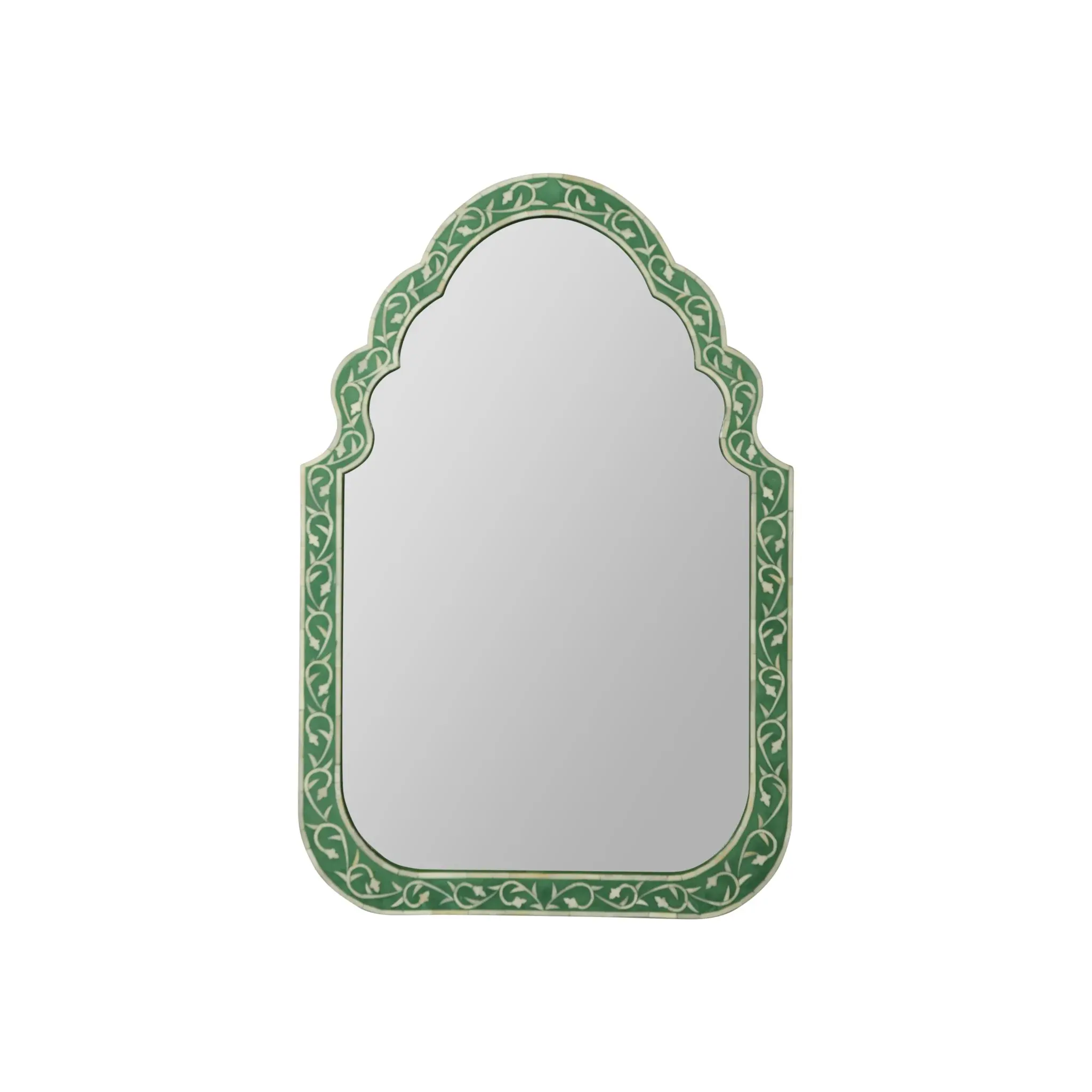 Espelho de parede decorativo luxuoso de alta qualidade para banheiro, moldura de espelho de osso para venda direta da fábrica