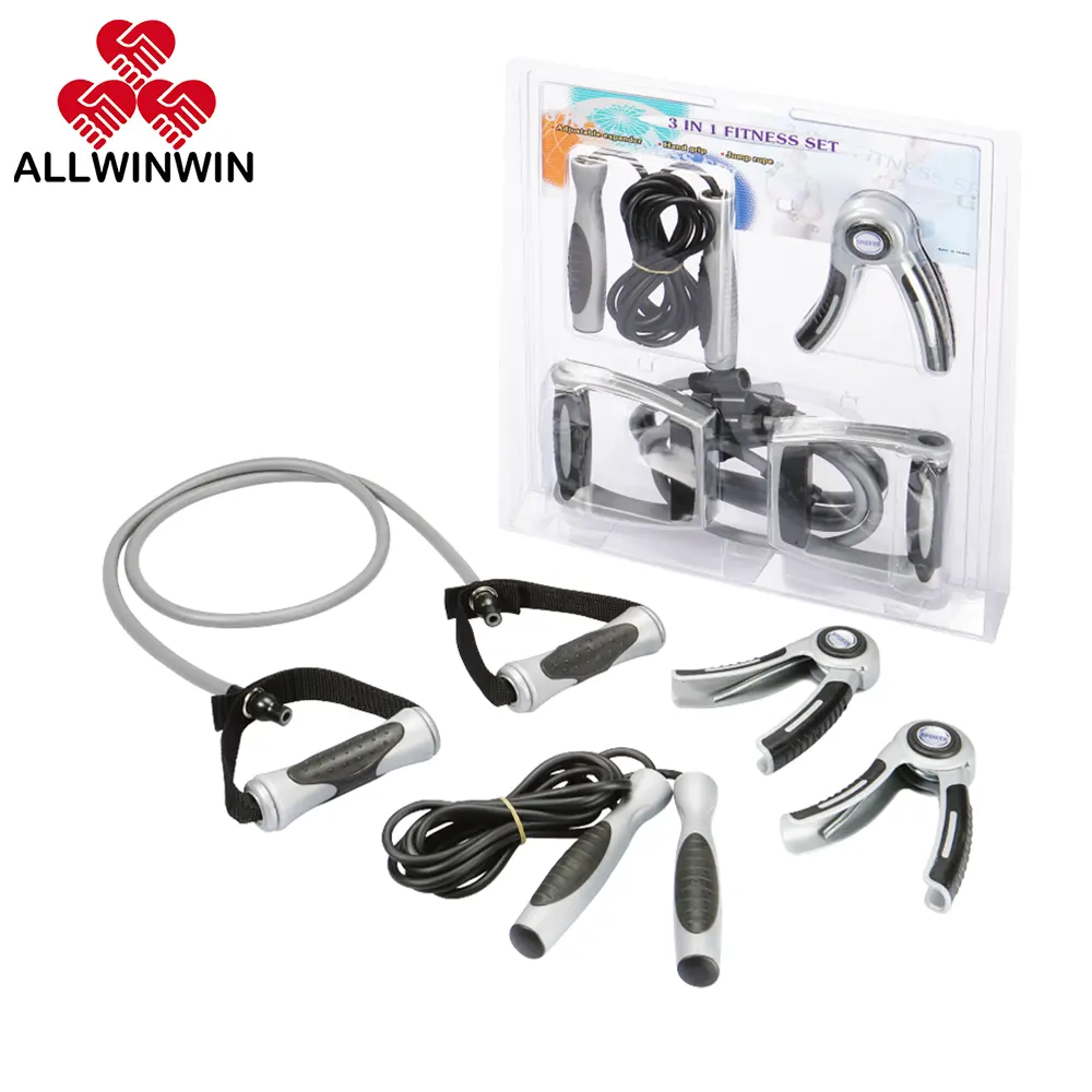 ALLWINWIN FTS01 Fitness Set - Resistance Tube Hand Grip Jump Rope