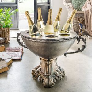 アンティークデザイナースチールミニアイスクリームボウルデザインベースパンチボウルシャンパンワインクーラーボウルと手作り使用