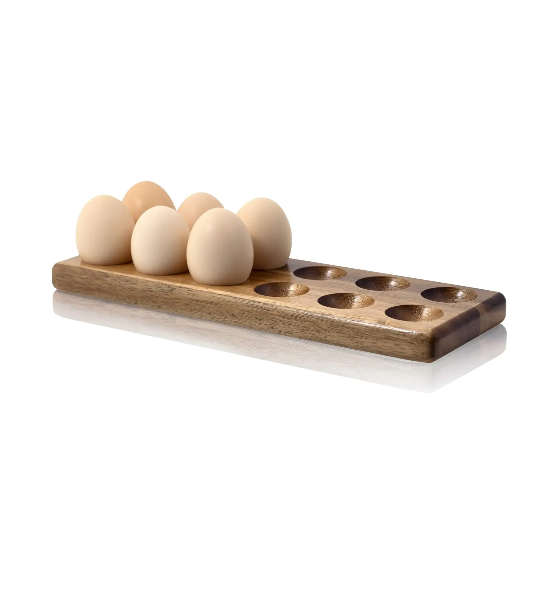 Porta-ovos de galinha rústico e bandeja para bancada ou acampamento (12 porta-ovos para geladeira)