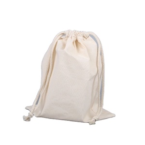 Wholesale Recyclable Cotton <strong>Canvas</strong> <strong>Drawstring</strong> Bags with Custom Logo Printed Durable Organic Jewelry <strong>Pouch</strong> for Shopping - Product Image 1