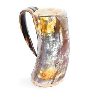 ビール愛好家のための高品質のカスタム刻印ホーンマグパーソナライズされたホーンカップを輸出インドからのギフトのアイデアと特別な機会
