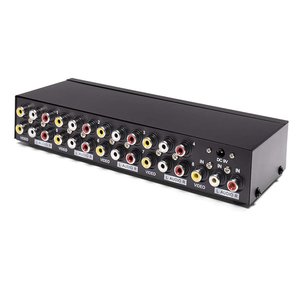 Caja divisora accionado de 8 vías, 3 RCA, 1 en 8 salidas, duplicador de distribución de Audio y vídeo compuesto con adaptador de corriente - Product Image 3