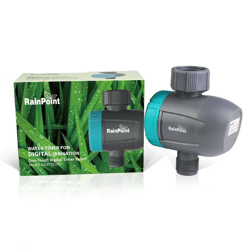 Timer automatico dell'acqua digitale con punto di pioggia One-Click per l'irrigazione del giardino domestico