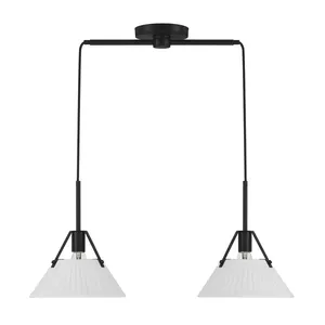 Yeni tasarım avize mat siyah Living nik aydınlatma armatürü Vintage 8 işık sarkıt aydınlatma oturma yemek odası ve mutfak için - Product Image 2