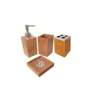 Set da bagno in legno di acacia di eccellente qualità Set di accessori per prodotti da bagno nuovo articolo per la casa di design al miglior prezzo