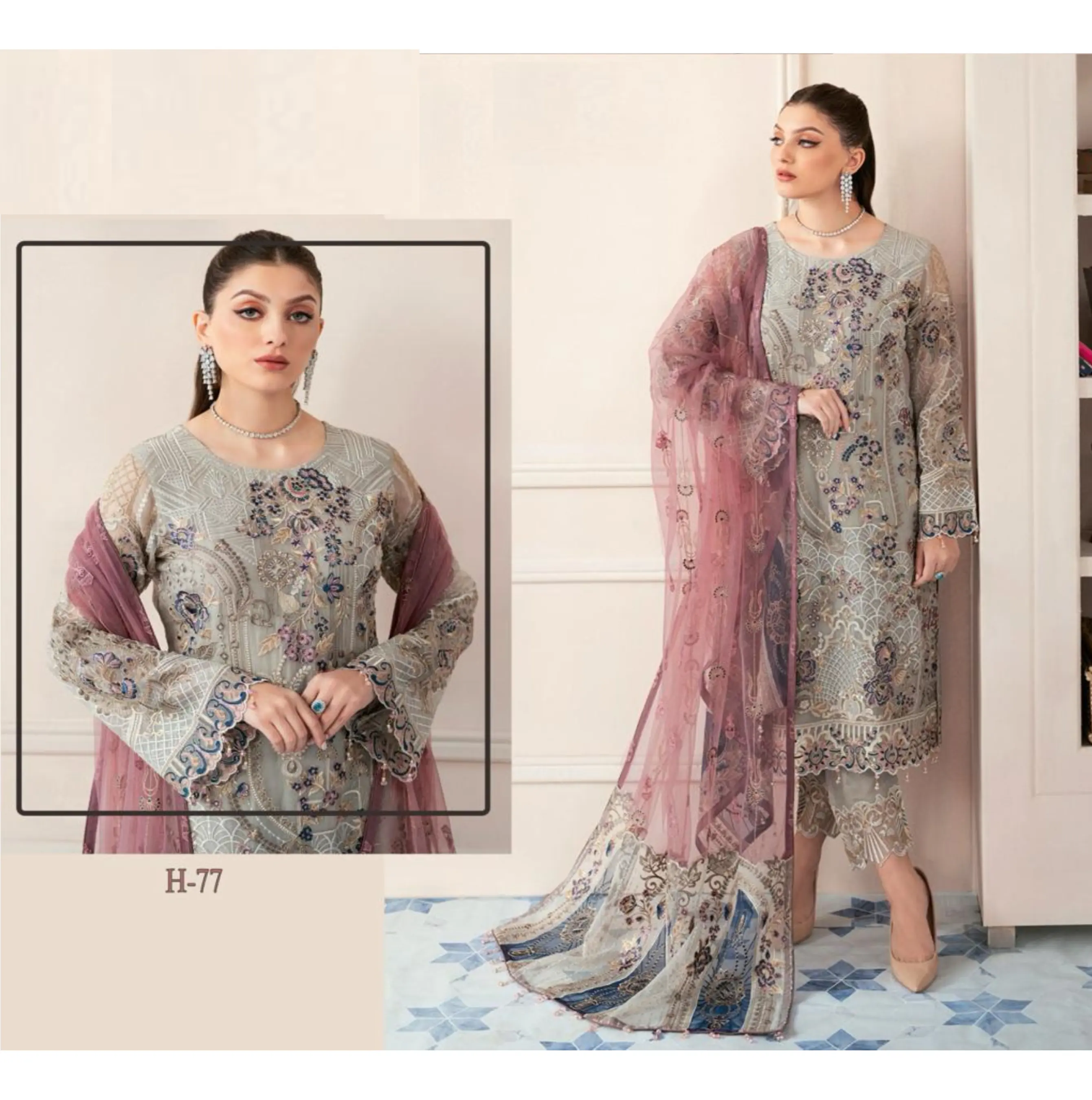 Vestido Salwar Kameez para mulheres, roupa estilo indiano, roupa muçulmana para mulheres, material de qualidade para exportação, roupa de paquistão