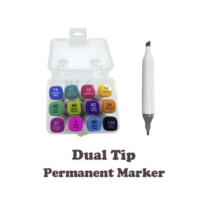 Permanentes Markierung sset mit Fein-und Meißels pitze für Office-Etikettierung und Dual Tip Art Drawing Marker - Product Image 2