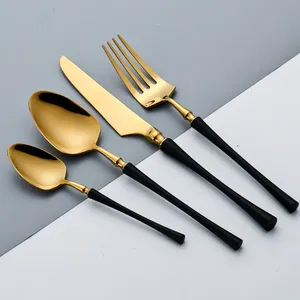 <strong>Flatware</strong> Cutlery Set With <strong>Bone</strong> <strong>Handles</strong> Set of 4 Gold Polished Tableware Food Cutlery Set Kitchenware and Dining Table Usage - Product Image 2