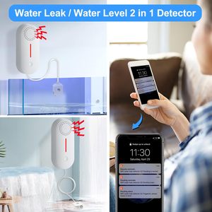 Daytech 100dB Wifi Tuyaスマート製品サウンドとライトウォーターイマージョンセキュリティアラーム水漏れセンサーホーム検出 - Product Image 3
