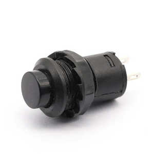 12mm 3A 125VAC 1.5A 250VAC Schwarz DS-425B Self Return Druckknopf schalter Momentan mit 1NC Kombination Kunststoff-Reset-Schalter