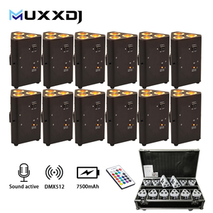 ไฟ DJ แบบมืออาชีพ3x18W rgbwa UV ไร้สายไฟ LED งานแต่งงานแบตเตอรี่ DMX IR รีโมท DJ สำหรับงานแต่งงานคลับดิสโก้ - Product Image 1