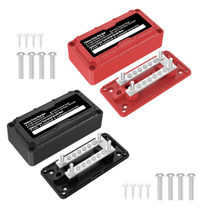 配电块母线12V 300A，带4 * M6 + 12 * M4螺柱船用电池母线接线盒，用于汽车、船 - Product Image 1