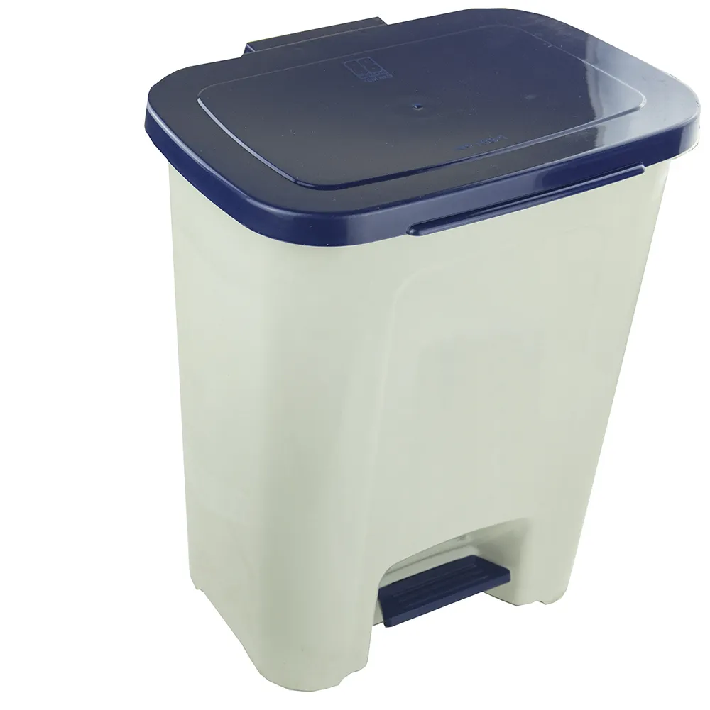 Basics Compact Bathroom Plastic Trash Can with Pedal Step 25 Liter Best Quality Plastic Garbage Container Recycling Bin Vietnam