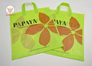 Custom <strong>Soft</strong> <strong>Loop</strong> <strong>Handle</strong> Plastic Bags HDPE/LDPE <strong>Loop</strong> <strong>Handle</strong> Restaurant Takeaway Plastic <strong>Soft</strong> Material Bags for Shop - Product Image 4