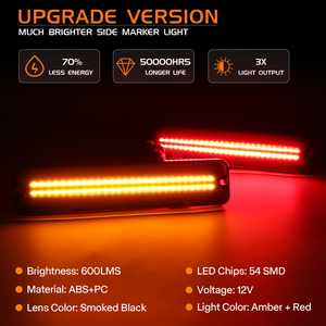 自動車アクセサリー4個LEDサイドマーカーライトジープチェロキーグランドワゴニアJ10 J20 CJ-5 <span class=keywords><strong>6</strong></span> 7スクランブラーフロントリアランプ用