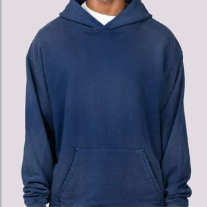 透气顶级品质冬季棉绒保暖连帽衫生下摆连帽衫男装