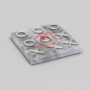 Yüksek kalite dekoratif satranç seti siyah beyaz XO kitleri eğlenceli Indore oyunları oyuncaklar Metal Tic Tac Toe Chessboard dekor oyna - Product Image 5