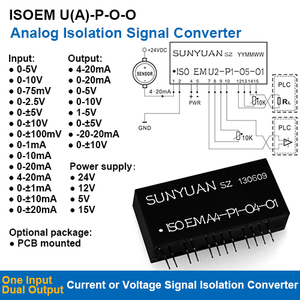 Módulos convertidores/amplificadores de aislamiento de señal analógica de salida dual de entrada única para rango industrial 4-20mA/0-20mA/0-5V/0-10V - Product Image 3
