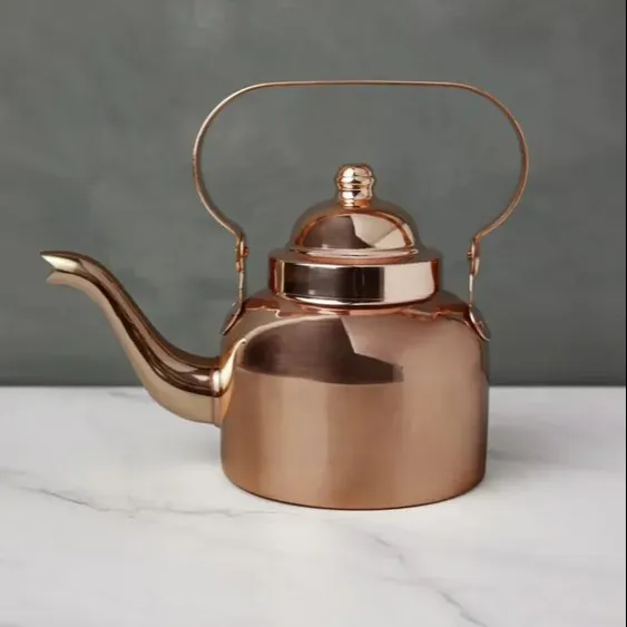 Atraente Luxo cobre chaleira Café Amp Chá Cup Sets Porcelana Golden Handle Britânico Fine Natal presente