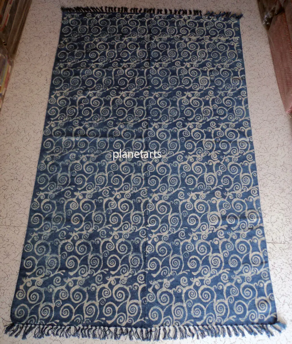 Tapis à main en coton imprimé dabu, tapis décoratif pour la maison au prix d'usine, personnalisation disponible
