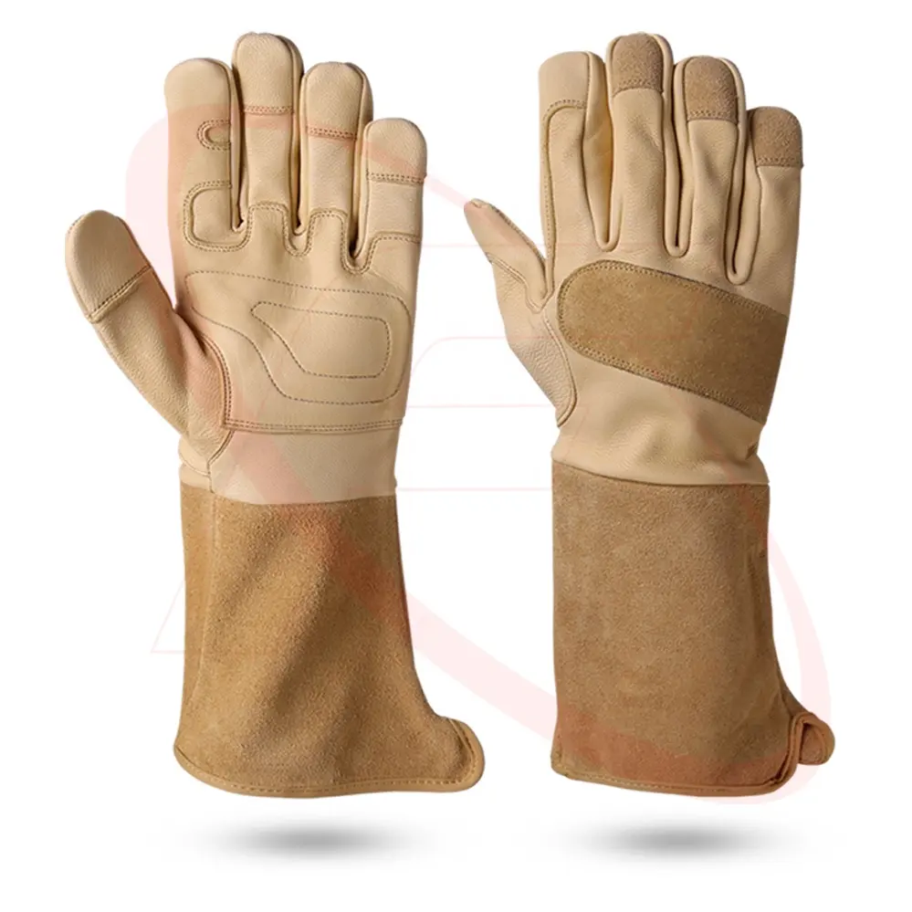 Hot Selling Welding Gloves in Goatskin Grain Leather Welders Safety Gloves Shock Protection Guantes de soldadura