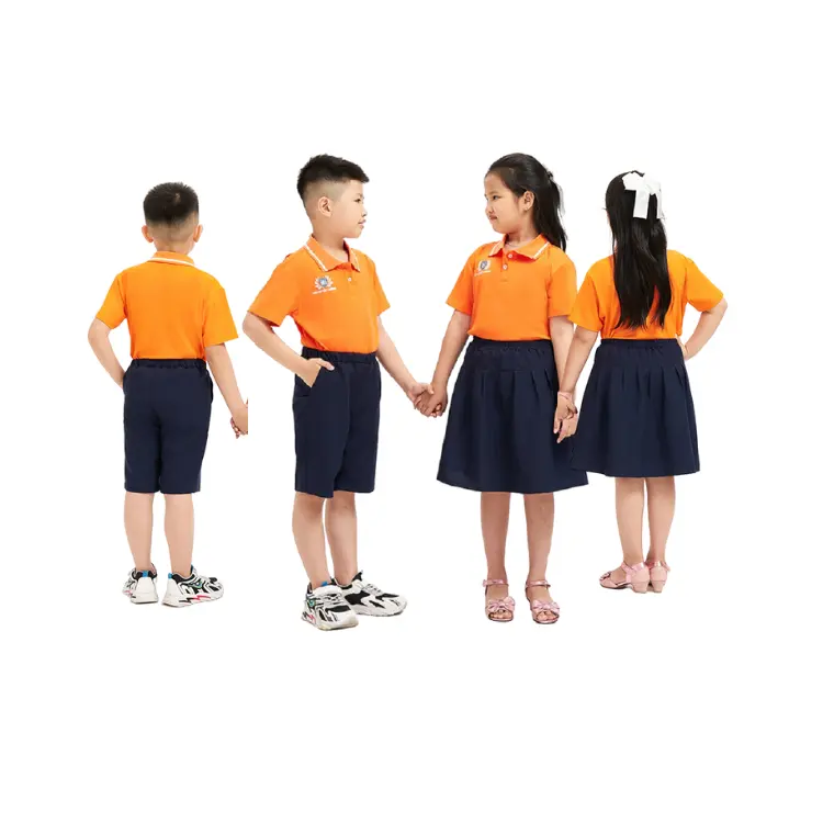 学校の制服のためのハイエンドの耐久性のあるドライファストネイビースカート-リーズナブルな価格で女の子の学校のスカート最良の選択ベトナムサプライヤー