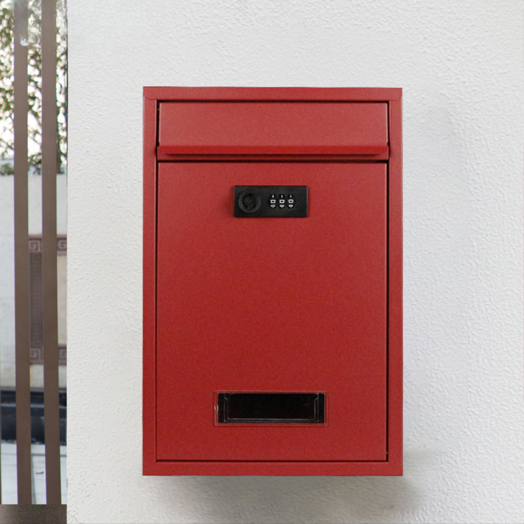 Candado de combinación rojo arena