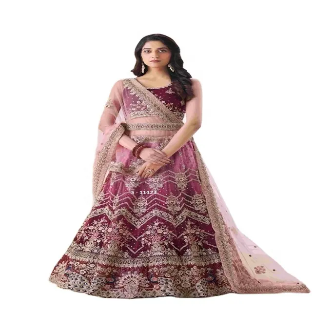 Venda quente Designs Lehanga Choli Para Casamento Nupcial a Preços de Atacado para Exportação do Fornecedor Indiano lehenga blouse design