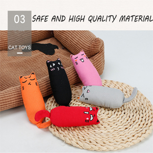 Irresistible resistente a mordeduras lindo Catnip relleno de dibujos animados ratones gato dentición peluche masticar juguete para Limpieza de dientes - Product Image 6