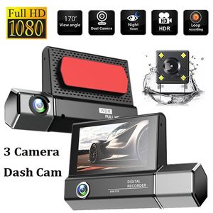 Melia 3 canales HD 1080p coche DVR con pantalla IPS 3 lentes vehículo Dash Cam doble lente Dashcam videocámara tres vías grabadora de vídeo - Product Image 2