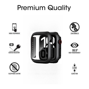 2 in 1 360 Degree Full Watch Tempered Glass Cover Watch Screen Protector Case for <strong>Apple</strong> Iwatch Series <strong>7</strong> 6 SE - Product Image 6
