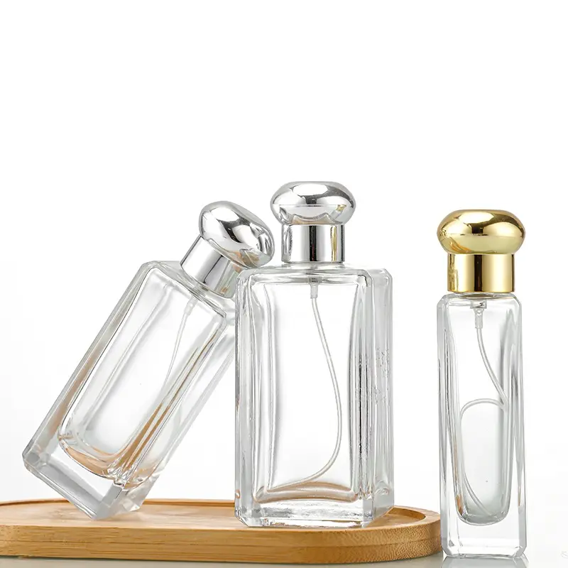 Frascos de perfume spray de alta qualidade por atacado: disponíveis em tamanhos de 30ml, 50ml e 100ml, completos com tampas