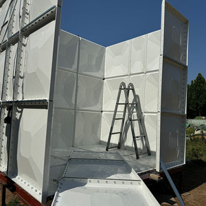 ถังเก็บน้ำ10m3 FRP GRP สำหรับอุตสาหกรรมทนทานแบบแยกส่วนประกอบถังเก็บน้ำสำหรับใช้ในฟาร์มพร้อมแผงหลัก - Product Image 2